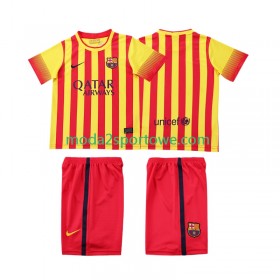 Koszulka FC Barcelona 2013 2014 Retro Dziecięcy Wyjazdowe Stroje Piłkarskie Krótki Rękaw